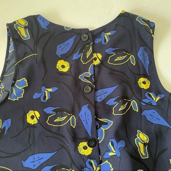 Nordstrom Halogen navy abstract floral dress large - Picture 5 of 8